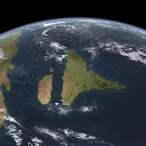 View of the Indian subcontinent during the Late Cretaceous period View of the Indian subcontinent during the Late Cretaceous period