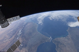View from space of Morocco and Spain View from space of Morocco and Spain
