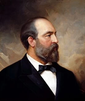 Shirt And Tie Collection: Vintage American history painting of President James Garfield