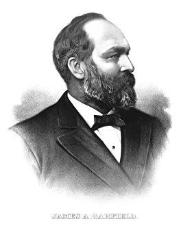 Vintage American history print of President James Garfield Vintage American history print of President James Garfield