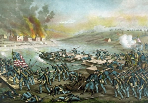 Vintage Civil War print of the Battle of Fredericksburg Vintage Civil War print of the Battle of Fredericksburg