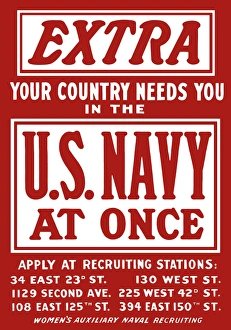 Vintage World War II poster is a plea for Navy recruits Vintage World War II poster is a plea for Navy recruits