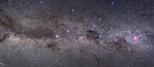 Widefield view of the southern constellations of Centaurus and Crux Widefield view of the southern constellations of Centaurus and Crux