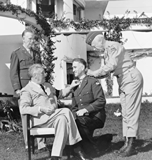 World War II photo of President Franklin Roosevelt presenting the Medal of Honor World War II photo of President Franklin Roosevelt presenting the Medal of Honor