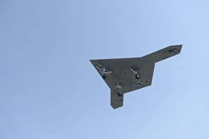 An X-47B unmanned combat air system in flight An X-47B unmanned combat air system in flight