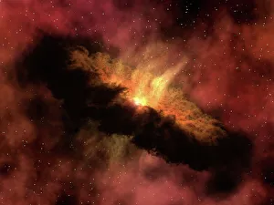 Cosmic Gallery: A young star surrounded by a dusty protoplanetary disk