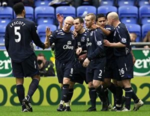 Images Dated 20th January 2008: Andrew Johnson's Strike: Everton's Triumph over Wigan Athletic (BPL, 20/1/08)