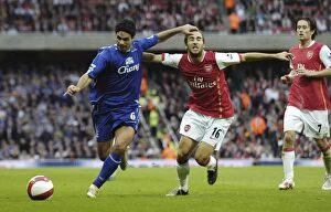 Images Dated 28th October 2006: Arsenal v Everton 28 / 10 / 06 Arsenals Mathieu Flamini and Evertons Mikel Arteta in action