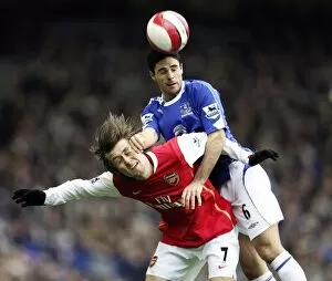 Images Dated 18th March 2007: Everton v Arsenal Mikel Arteta and Tomas Rosicky