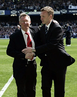 Everton v Manchester United Sir Alex Ferguson and David Moyes shake hands before the match Everton v Manchester United Sir Alex Ferguson and David Moyes shake hands before the match