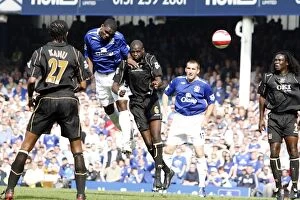 Images Dated 5th May 2007: Everton v Portsmouth - Joseph Yobo scores his sides second goal