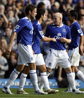 Everton v Sheffield United - 21/10/06 Mikel Arteta celebrates scoring the first goal for Everton v Sheffield United - 21/10/06 Mikel Arteta celebrates scoring the first goal for