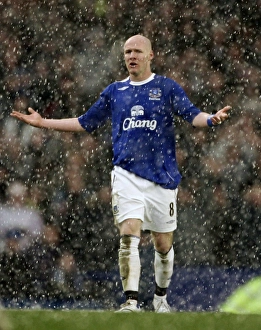 Evertons Johnson gestures during their English Premier League soccer match against Evertons Johnson gestures during their English Premier League soccer match against