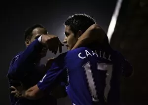 Images Dated 31st October 2007: Football - Luton Town v Everton - Carling Cup Fourth Round - Kenilworth Road - 07 / 08 - 31 / 10 / 07 Tim Cahill (R)
