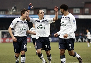 <b class=qtipBold><figcaption>Image of the Week</figcaption></b><br>Football - Macclesfield Town v Everton - FA Cup Third Round - The Moss Rose Ground - 08/09 - 3/1/09 Leon Osman (C) - Everton celebrates after scoring his teams first goal with team mates Joleon Lescott (R) and Phil Jagielka Mandatory Credit: Action Images / Alex Morton<br><em>© Everton FC - All Rights Reserved</em> Image of the Week