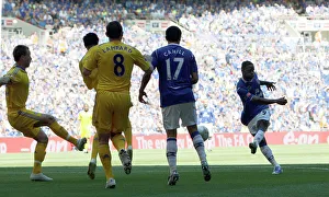 <b class=qtipBold><figcaption>Image of the Week</figcaption></b><br>Football - Chelsea v Everton FA Cup Final - Wembley Stadium - 30/5/09 Louis Saha (R) scores the first goal for Everton Mandatory Credit: Action Images / Lee Smith Livepic<br><em>© Everton FC - All Rights Reserved</em> Image of the Week