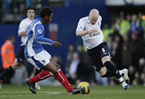 Portsmouth v Everton Manuel Fernandes in action against Evertons Andrew Johnson Portsmouth v Everton Manuel Fernandes in action against Evertons Andrew Johnson
