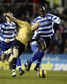 Reading v Everton Andy Johnson of Everton in action with Ibrahima Sonko of Reading Reading v Everton Andy Johnson of Everton in action with Ibrahima Sonko of Reading