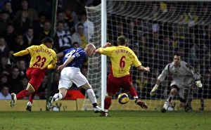Watford v Everton - Andrew Johnson goes down in the penalty area to win a penalty Watford v Everton - Andrew Johnson goes down in the penalty area to win a penalty
