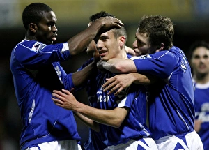 Watford v Everton - Leon Osman celebrates after scoring the third goal for Everton Watford v Everton - Leon Osman celebrates after scoring the third goal for Everton