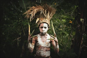 Face Paint Collection: Asaro child, Holosa, Papua New Guinea