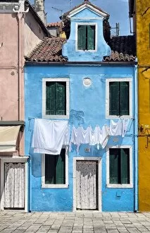 Clothes hanging in Burano, island of Venice