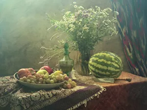 Images Dated 10th January 2017: Still Life With Watermelon and Fruit