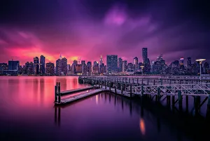 Night Gallery: Manhattan Sunset - New York
