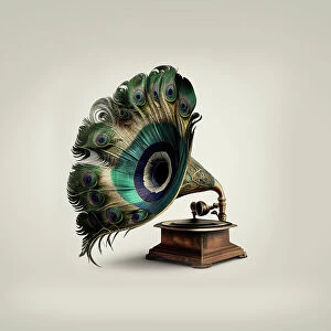 Surrealism artwork Collection: Peacock Gramaphone