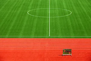 Football Stadium Gallery: Red-Green