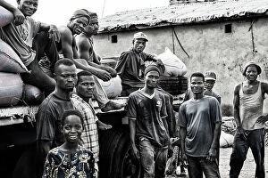 Related Images Collection: Workers at a market in Benin
