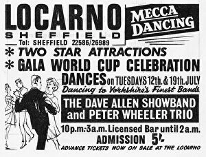 Nightclubs Gallery: Advertisement for Gala World Cup Celebration Dances, The Locarno