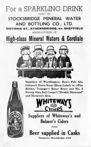 Advertisement for Stocksbridge Mineral Water and Bottling Company Ltd Advertisement for Stocksbridge Mineral Water and Bottling Company Ltd
