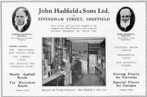 Prints of From an original at Sheffield Libraries: y11062 South Yorkshire Prints: Print of Advertisement for John Hadfield and Sons Ltd. Print, c. 1920s