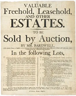 Bill announcing the sale by auction of freehold and leasehold property at Jericho, Sheffield, 1806 Bill announcing the sale by auction of freehold and leasehold property at Jericho, Sheffield, 1806