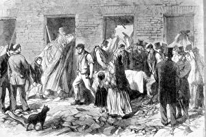 Sheffield Flood 1864 Gallery: Artists Impression of property destroyed and inmates drowned, Great Sheffield Flood, 1864