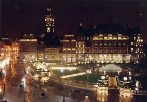 Prints of From an original at Sheffield Libraries: u10427 South Yorkshire Prints: Sheffield Town Hall and Peace Gardens Print
