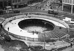 Sheffield Collection: Construction of Castle Square (hole in the road), Sheffield, 1967