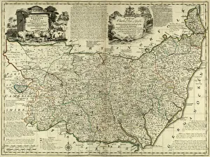 Sudbury Gallery: County Map of Suffolk, c. 1777