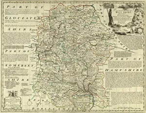 Westbury Gallery: County Map of Wiltshire, c. 1777