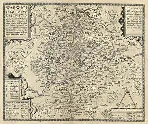 Old Map Gallery: County of Warwick by William Smith, c.1600 (after Saxton, c.1574)