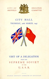 Cover of the programme for visit of a delegation from the Supreme Soviet of the USSR Cover of the programme for visit of a delegation from the Supreme Soviet of the USSR