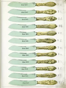 Knife handles manufactured by George Wing of Sheffield, 1887 Knife handles manufactured by George Wing of Sheffield, 1887