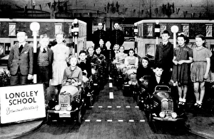 Longley School Children at the Road Safety Exhibition at Edmund Road Drill Hall, 1946 Longley School Children at the Road Safety Exhibition at Edmund Road Drill Hall, 1946