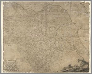 Ripon Gallery: Map of the County of York, by John Tuke, land surveyor, 1787