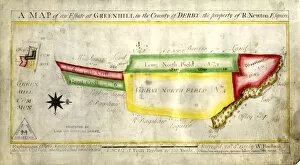 Greenhill Gallery: A map of an estate at Greenhill in the County of Derby, the property of Robert Newton