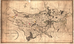 Map of the parish of Sheffield by W. Fairbank and Son (engraved by J. Cary), 1795 Map of the parish of Sheffield by W. Fairbank and Son (engraved by J. Cary), 1795