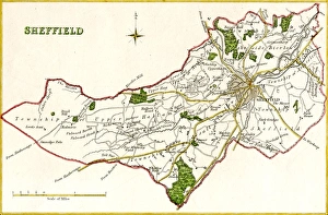 Map of Sheffield by R. Creighton, c. 1835 Map of Sheffield by R. Creighton, c. 1835