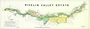 Prints of Taken from a Report of Special Conference regarding the Development of the Rivelin Valley, Sheffield City Council, Sep 1934.Rivelin Mill, Rivelin Valley Road, Rivelin Hotel, St Michaels RC Cemetery Industrial Prints: Print of 1934 Rivelin Valley Estate Map
