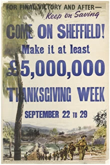 World War Two Gallery: National savings: Come on Sheffield! 1945